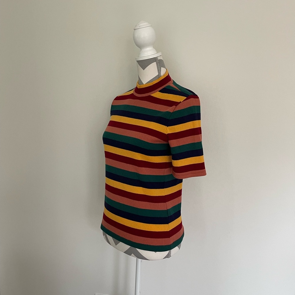 Madewell Zebra Gum Short Sleeve Turtleneck